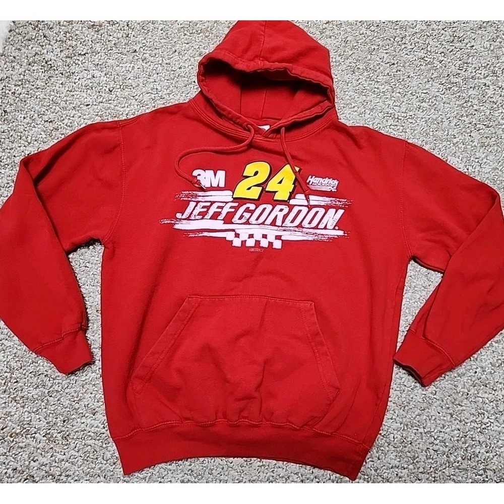 Jeff Gordon #24 NASCAR 2014 Hoodie Sweatshirt Red Dodger‎ Brand USA